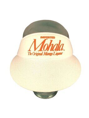 Imported Mohala Mango Liqueur Promo Vtg Adjustable Tennis Visor Hat Cap Hawaii